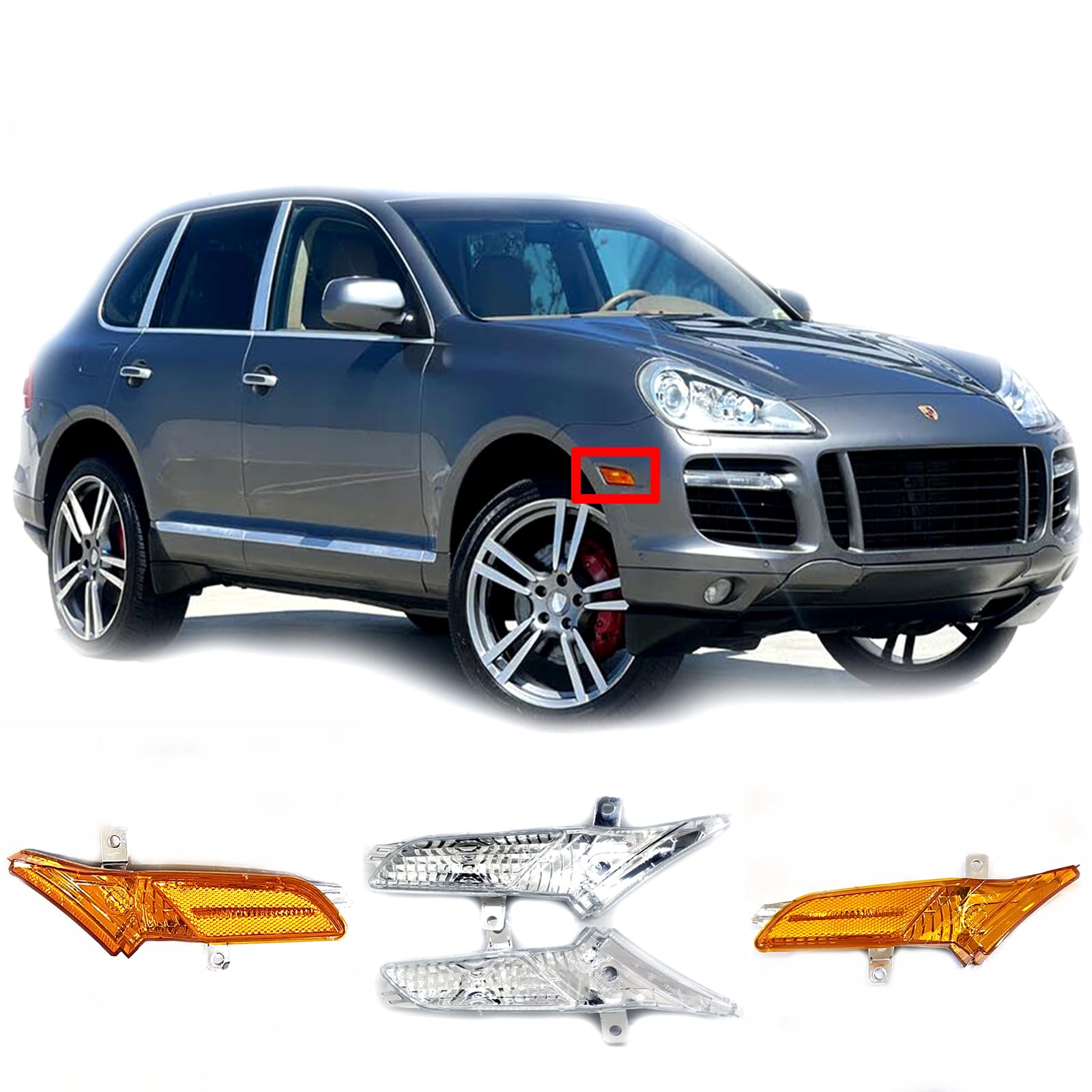 Amazon.com: Trimla Side Marker Light Cover for 07-10 Porsche